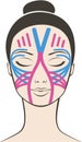 KinesiologyÃÂ taping concept female face closeup